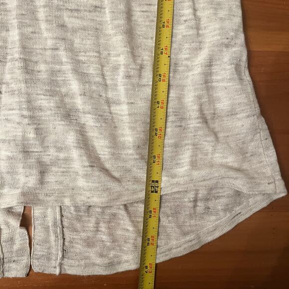 Ann Taylor Women's Raglan Split Back Marled Cream Lightweight Top Size Small - Picture 4 of 5